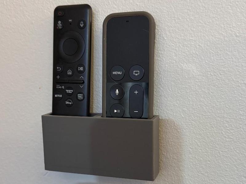 Remote holder for slim remotes Apple TV