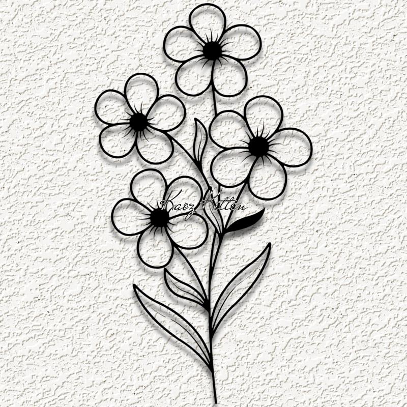 minimalist flower bouquet WALL ART HOME DECOR