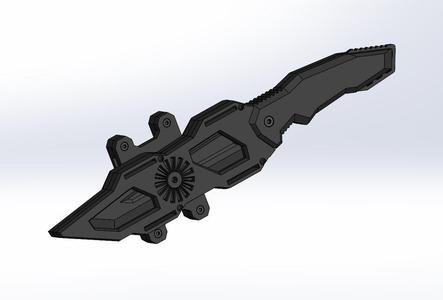 Airsoft / Training Knife with complete Holster for Belt