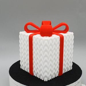 Multicolor Christmas Crochet Gift Box