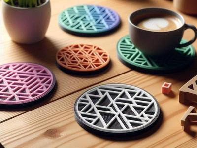 Modern textured coaster