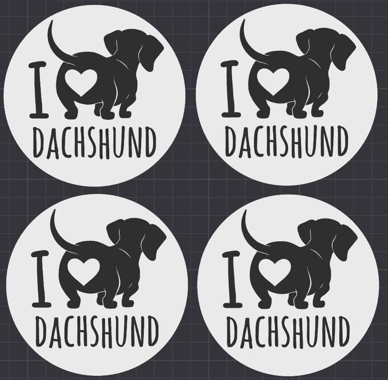 Dachshund Dackel Coaster Untersetzer