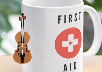 FIRST AID coffee stencil