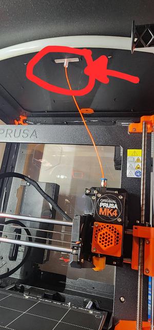 #0072 [Remix] Prusa Enclosure Top Center Plug - PTFE Tube Gripper (Holder) X1