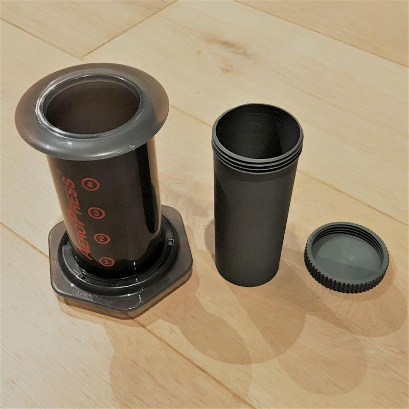 AeroPress Coffee Container (fits within AeroPress for Travel/Camping)