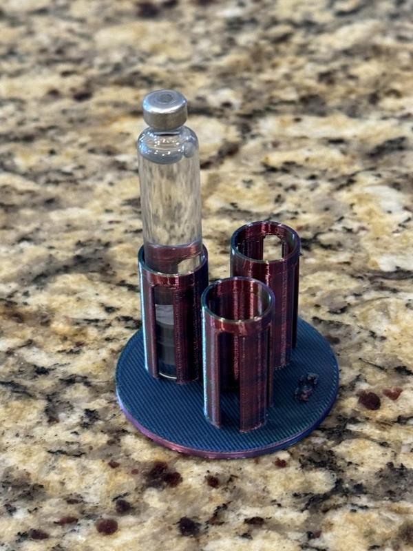 Pen vial holder for common peptide pens