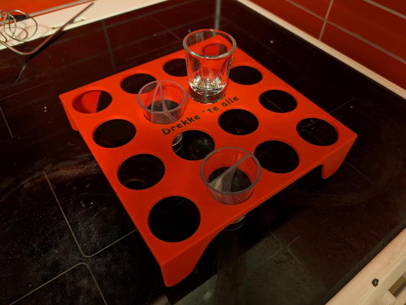 Shot glass tray with room for 16 shots