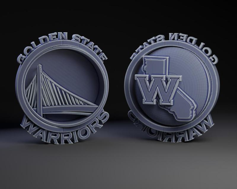 Golden State Warriors 3D Basketball Logo