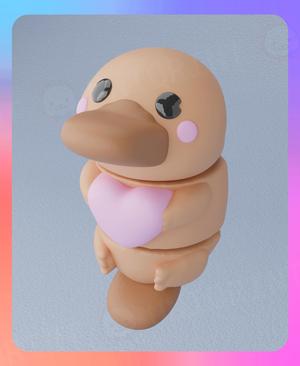 Flexi Platypus and the Valentine’s Heart Keychain (Single Color)