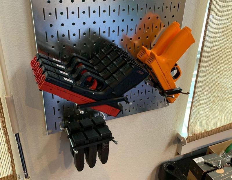 High Density Pegboard Gun Storage