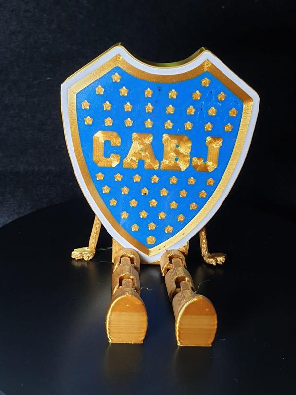 Club Atletico Boca Juniors shield with flexi legs