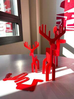 Red lipstick Reindeer.