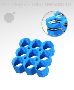 3x3 Multiboard Corner Tile - x4 Multi-Material Stack