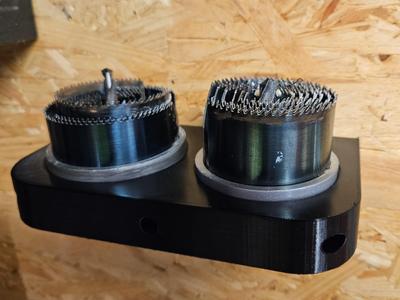 Wall holder for spade bits and hole saws