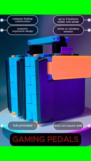 Full printable gaming pedals (multi buttons)