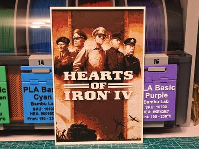 Hearts of Iron IV Game Poster - Hueforge Art
