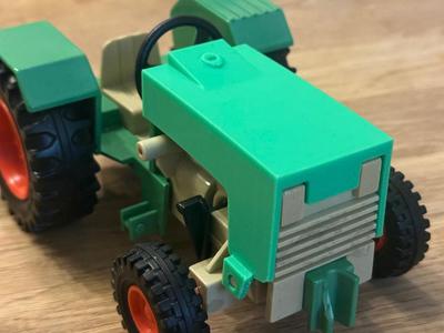 Replacement hood for Playmobil Tractor (1977)