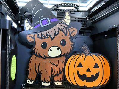 Highland Cow Halloween Decor (NO AMS)
