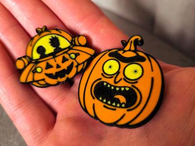 Halloween Rick and Morty  magnets and keychain  