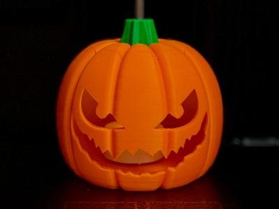 Pumpkin with Scary Face (For electric tealight)