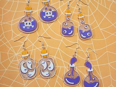 Potion Bottle Earrings, No AMS, Quick Print