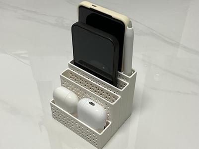Mobile Phone and Earbud Case Storage Stand Multi-Device Dock Stand