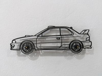 Silhouette of the Subaru Impreza WRC - McRae