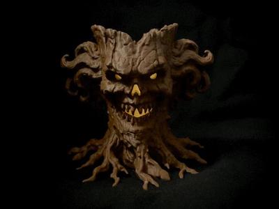 Halloween Sinister Evil Clown Tree Candle Light