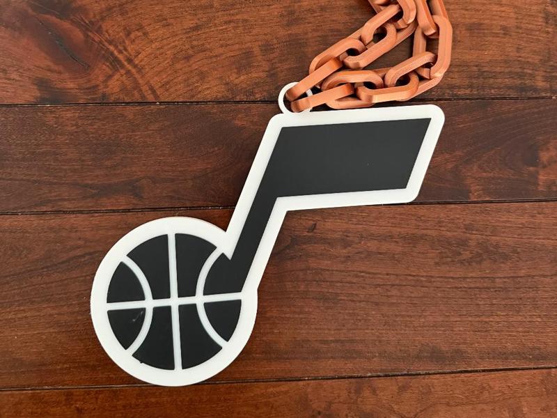 Utah Jazz Oversized Necklace Logo
