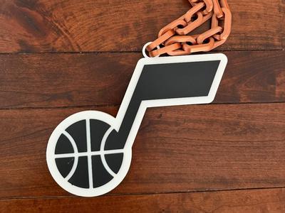 Utah Jazz Oversized Necklace Logo
