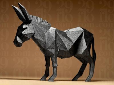 Geometric Donkey Figurine