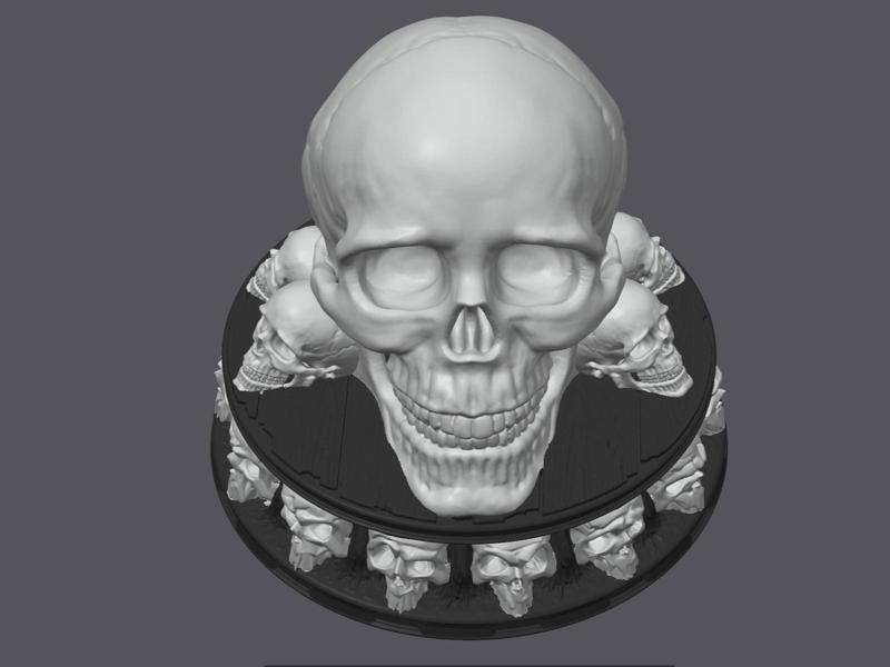Skull Shrine Base LED Ready AMS Friendly Halloween