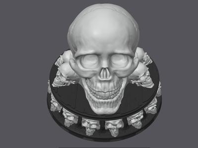 Skull Shrine Base LED Ready AMS Friendly Halloween