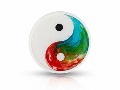 Yin Yang Coaster + Epoxy Resin