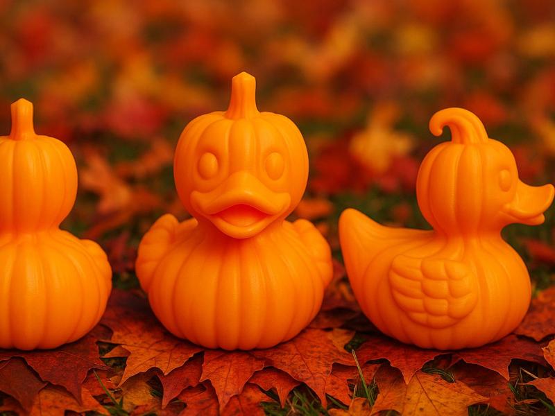 Halloween Pumpkin Duck