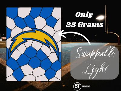 Los Angeles Chargers light (swappable glass)