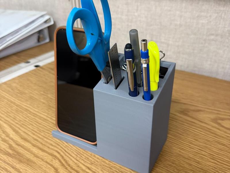 Desk Utility Holder W/ Phone Stand & Extra Storage