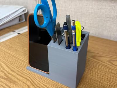 Desk Utility Holder W/ Phone Stand & Extra Storage