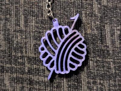 Yarn ball key chain