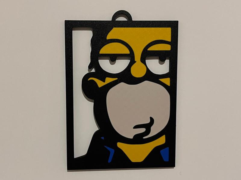 Homer Simpson Wall Art 10x15- 4 colors AMS version