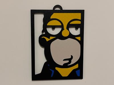 Homer Simpson Wall Art 10x15- 4 colors AMS version