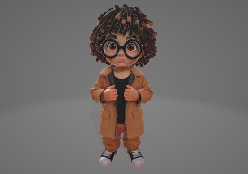 Nova the Curly Chic – Urban Preppy Figure