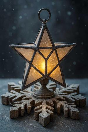 Snowflake Star Lantern – Winter Candle Holder STL