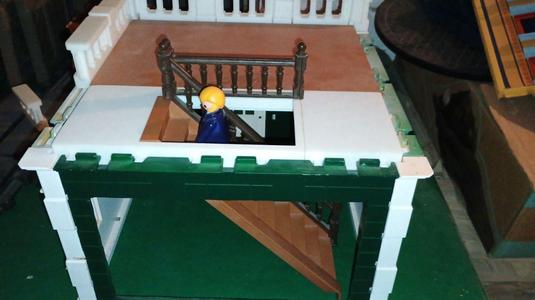 Playmobil 1900 Rose seria Victorian mansion Dollhouse Puppenhaus ,casa de muñecas: stair floo ,in one and two-piece versions,, Piso de escalera,Treppenboden  5300 and 5301