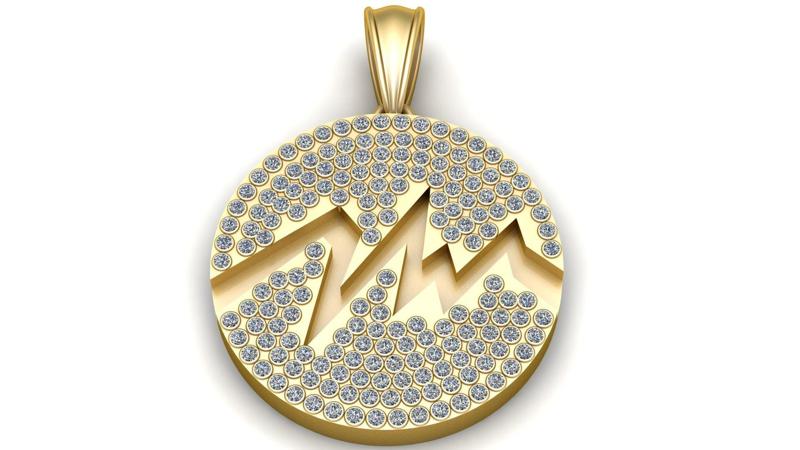 "Alpine Brilliance" – 3D Printable Diamond-Cut Mountain Pendant