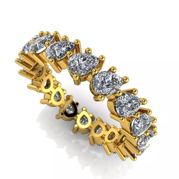 Pear Shape Eternity Anniversary engagement wedding band Ring