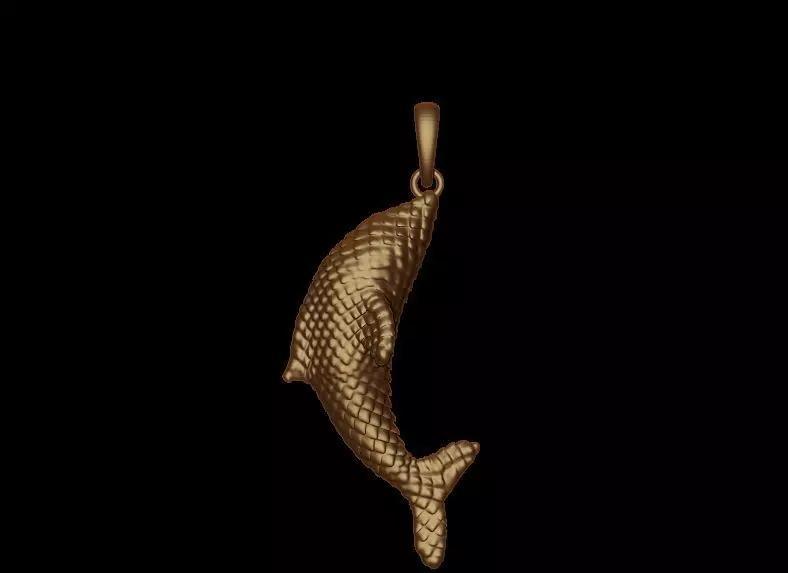Scaled Dolphin Pendant