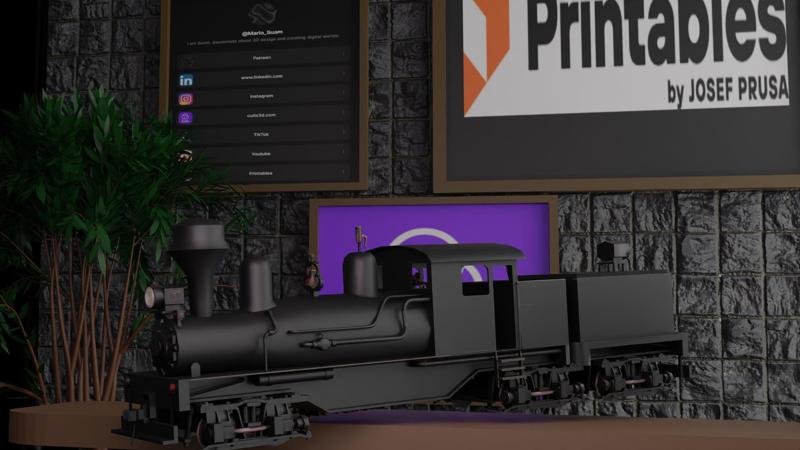 🚂 Classic Steam Locomotive – 3D Model for Nostalgic Printing