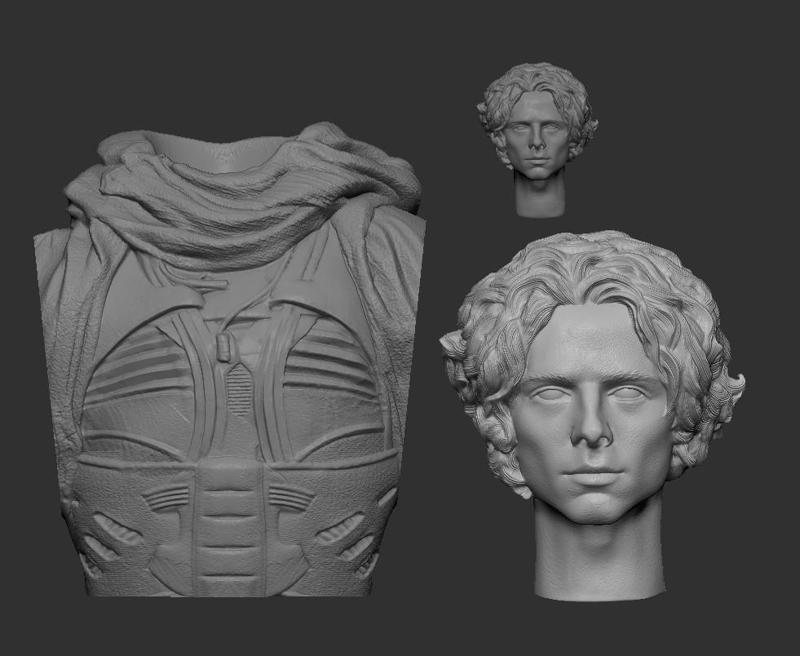 1/6 1/12 DUNE Paul Atreides Timothee Chalamet bust headsculpt