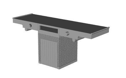 Art Deco Island Platform lift building door end 1/148 scale